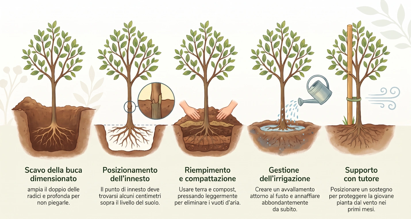 Come piantare correttamente un albero da frutto